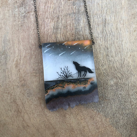 Fire Wolf Necklace