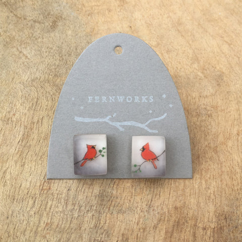 Cardinals earrings