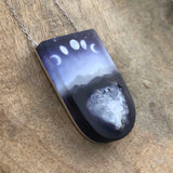 Geode Moons Necklace Side View