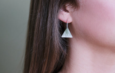 Grass Triangle Earrings